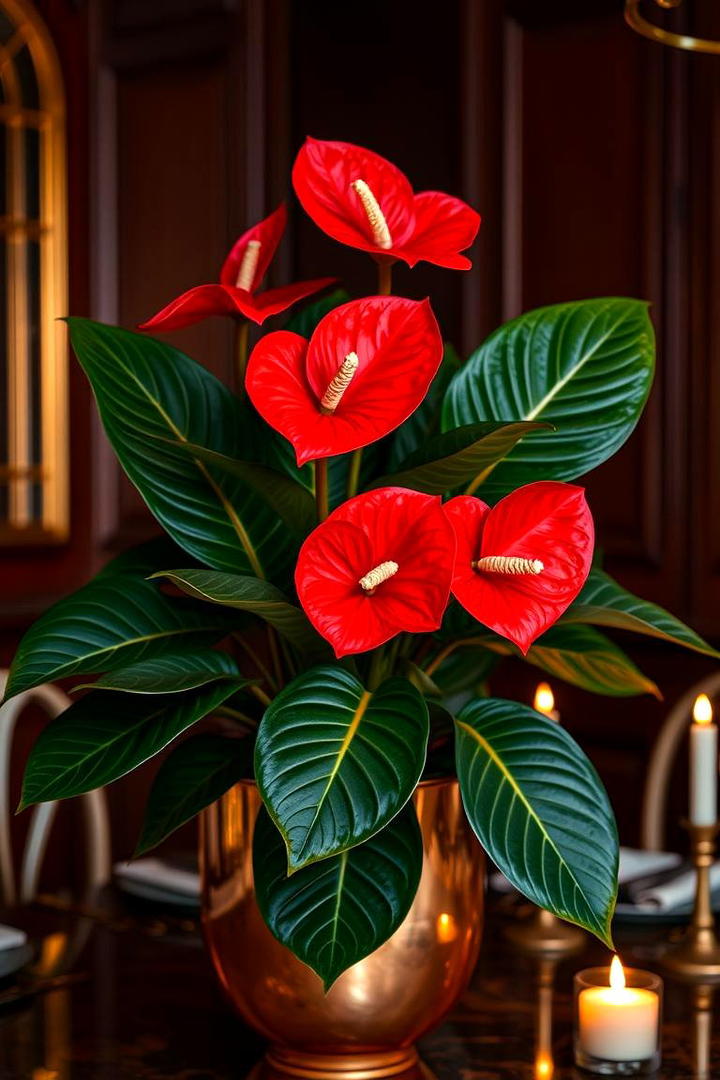 Anthurium Striking Flamingo Flower - 30 Indoor Plants That Dont Need Sun