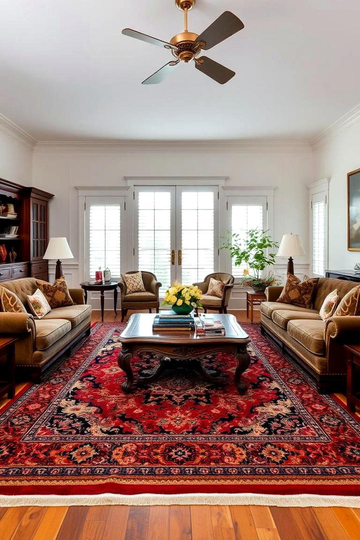 Antique Area Rugs - 30 Traditional Living Room Ideas