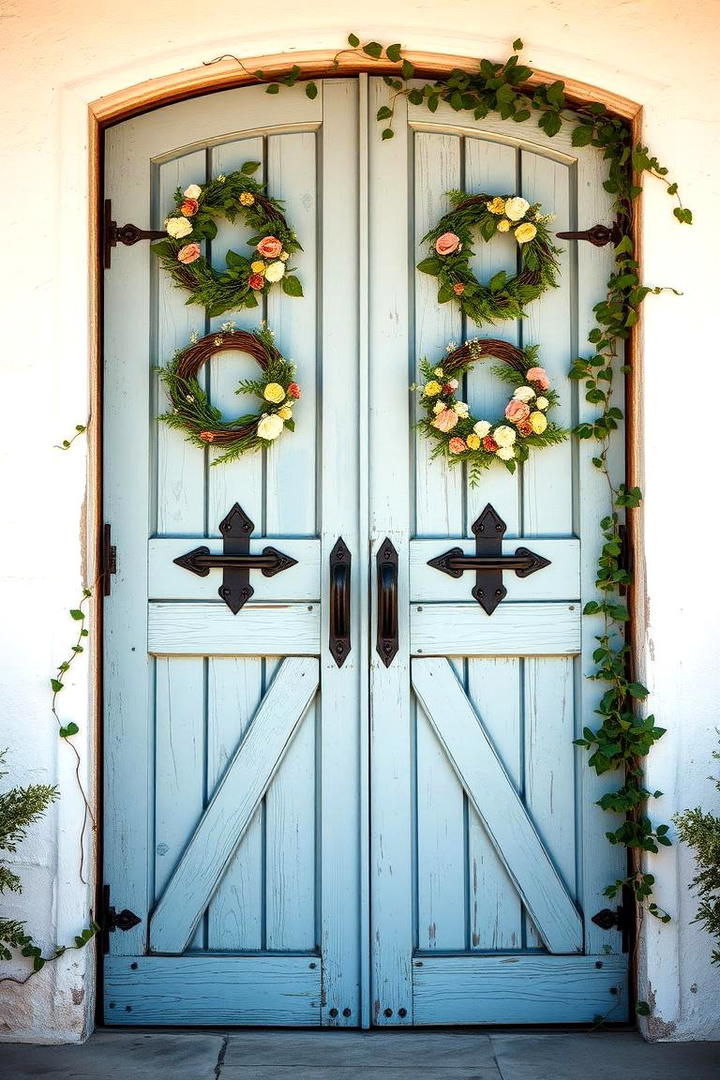 Antique Barn Doors Display - 21 Barn Wedding Ideas