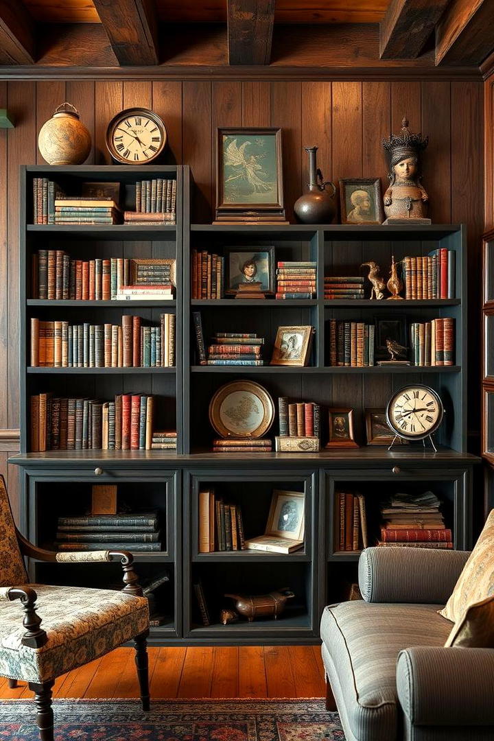 Antique Display Shelves - 21 Country Living Room Ideas