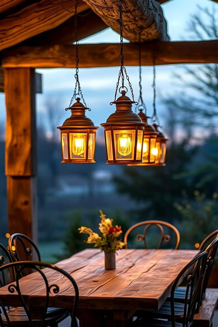 Antique Lighting Fixtures - 30 Rustic Outdoor Kitchen Ideas