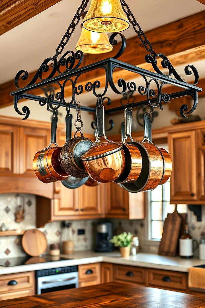 Antique Pot Racks - 21 Country Kitchen Ideas