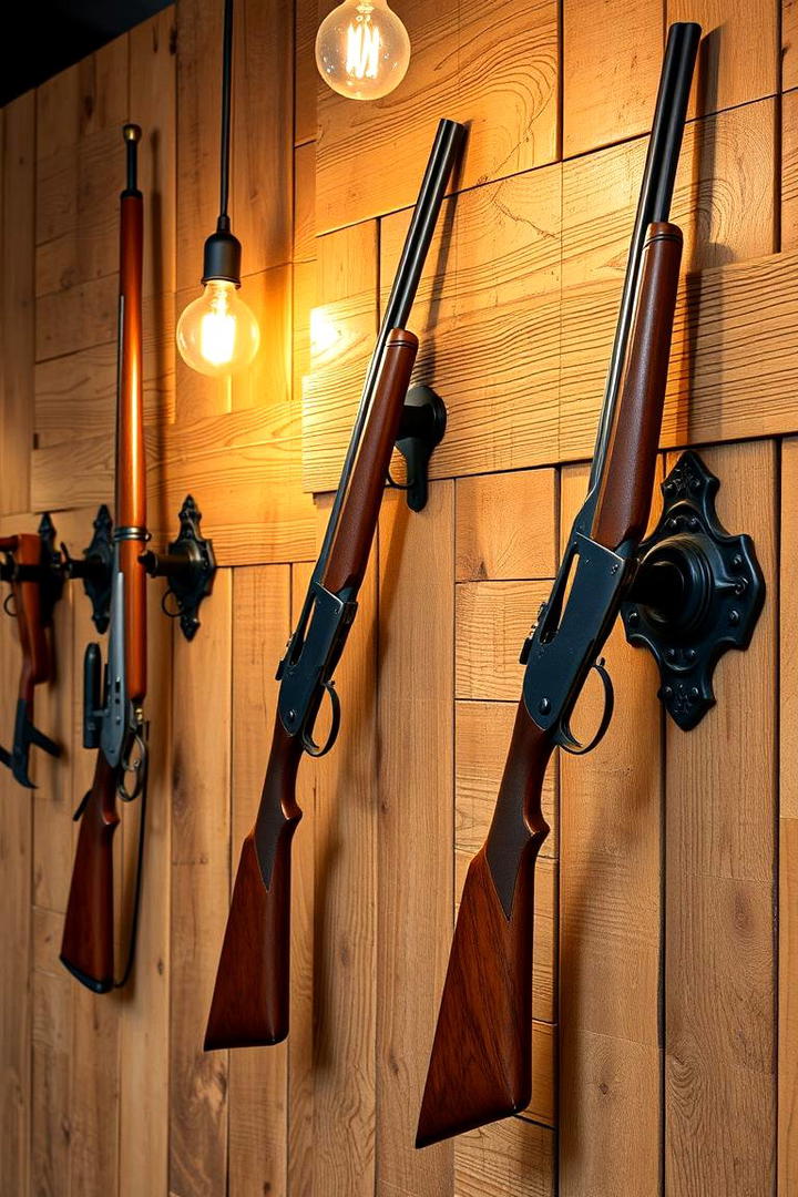 Antique Weaponry Display - 30 Hunting Trophy Room Ideas