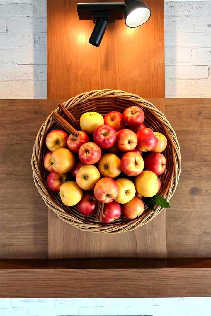 Apple Centerpiece - 30 Fall Mantel Decor Ideas