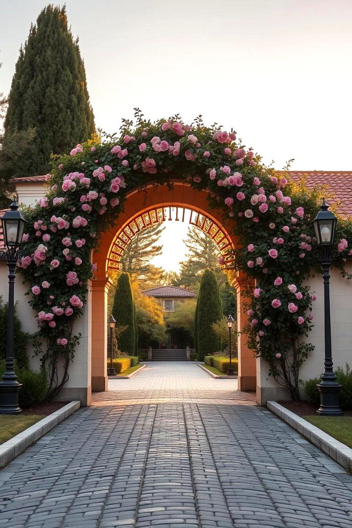 Arched Garden Entryway - 30 Driveway Landscape Ideas