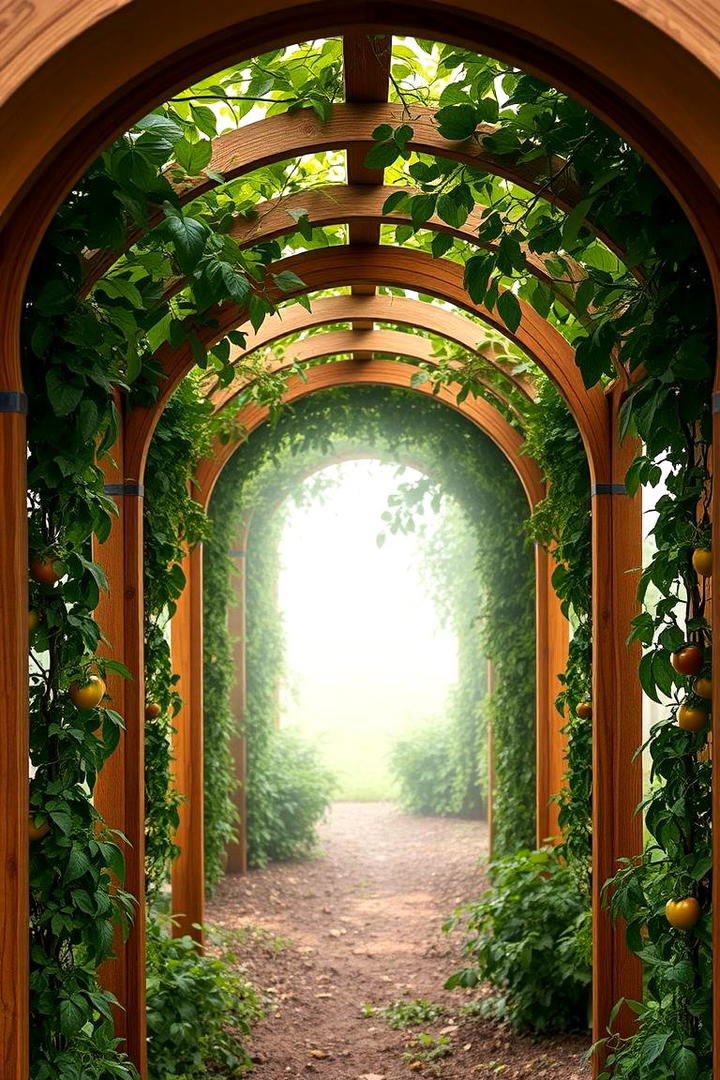 Arched Garden Trellis - 30 Tomato Trellis Ideas