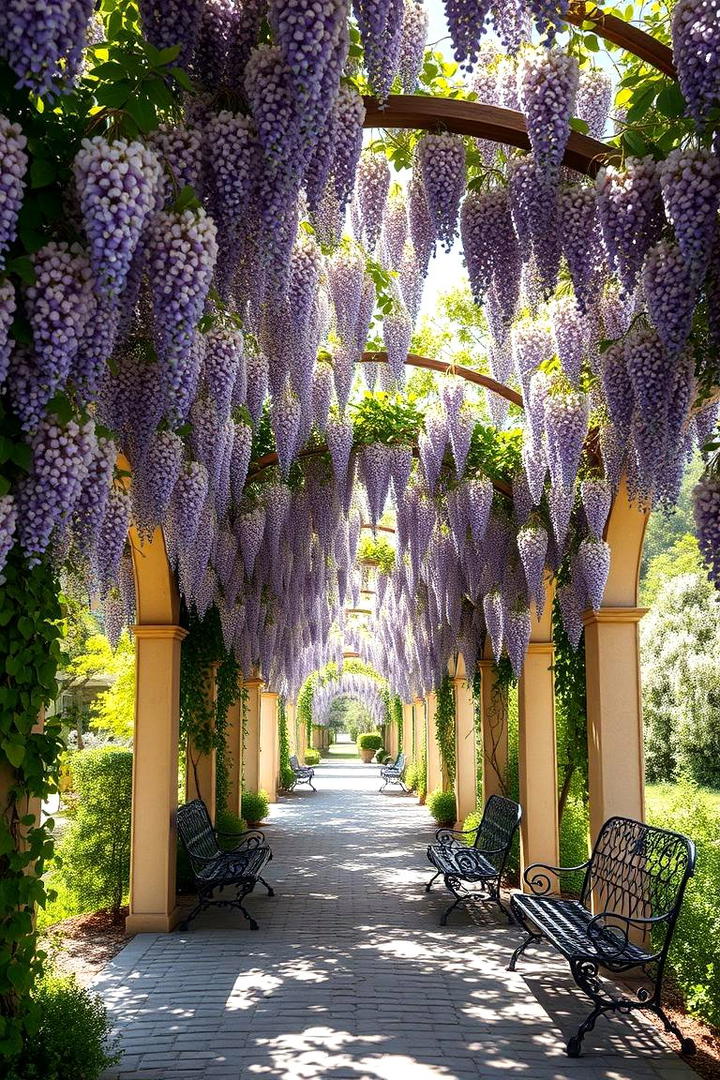 Arched Pergola with Climbing Vines - 30 Garden Arch Ideas