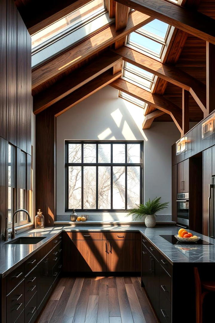 Architectural Inspiration - 30 Dark Wood Kitchen Cabinets