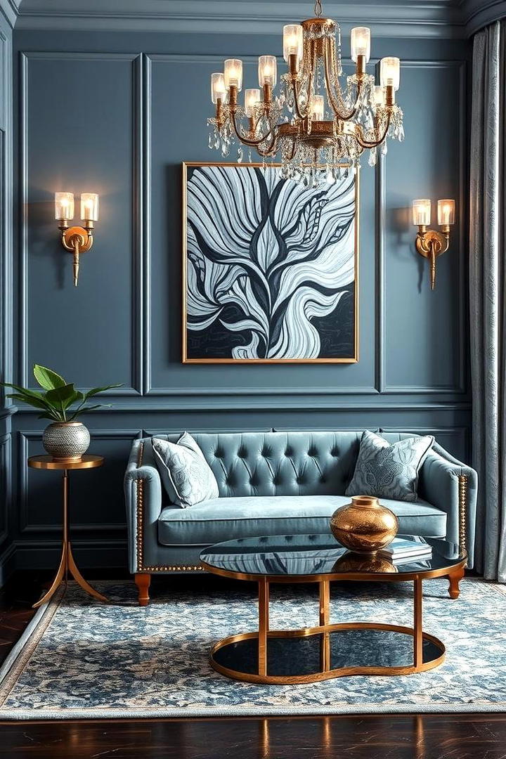 Art Deco Influence Glamorous Blue gray Touches - 21 Blue-gray Paint Colors