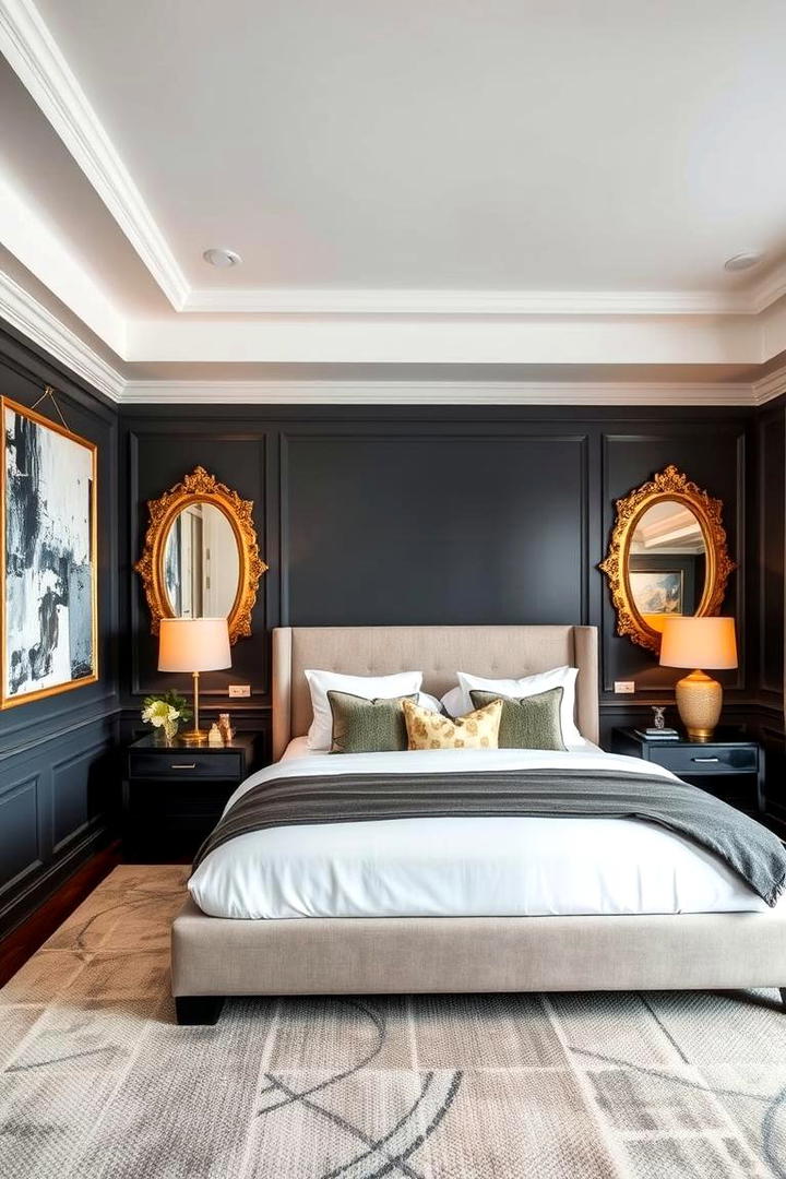 Artful Blend of Modern and Classic - 30 Dark Grey Bedroom Ideas