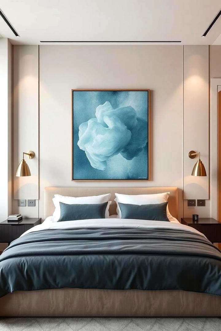 Artful Statement Pieces - 30 Duck Egg Blue Bedroom Ideas