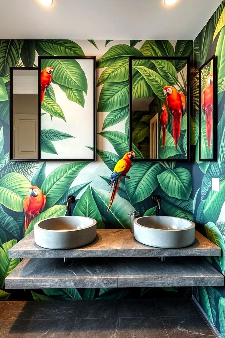 Artful Wall Murals - 30 Boho Bathroom Ideas