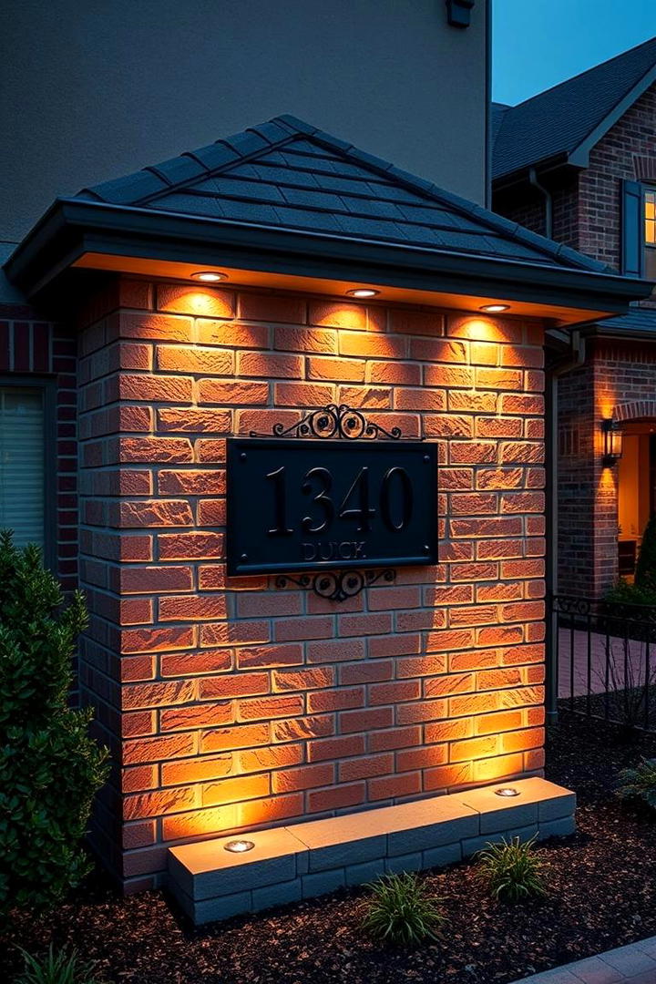 Artisan Brick Lighting - 30 Brown Brick Exterior Home Ideas