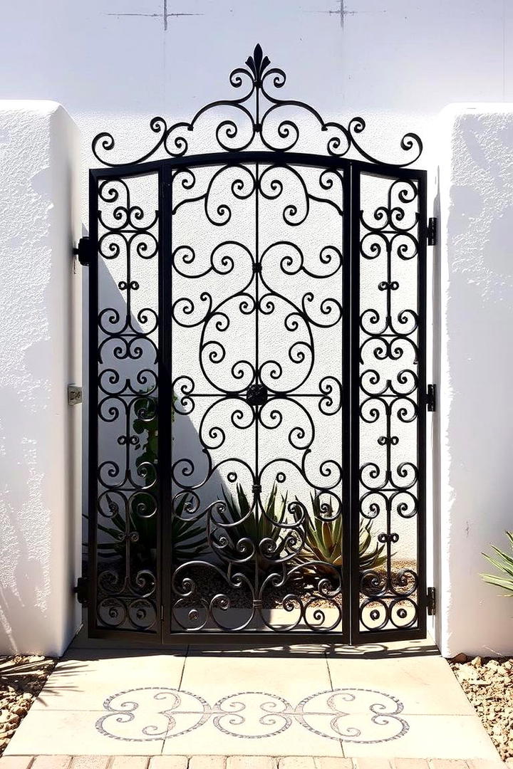 Artisan Iron Gate Details - 21 spanish colonial revival architecture