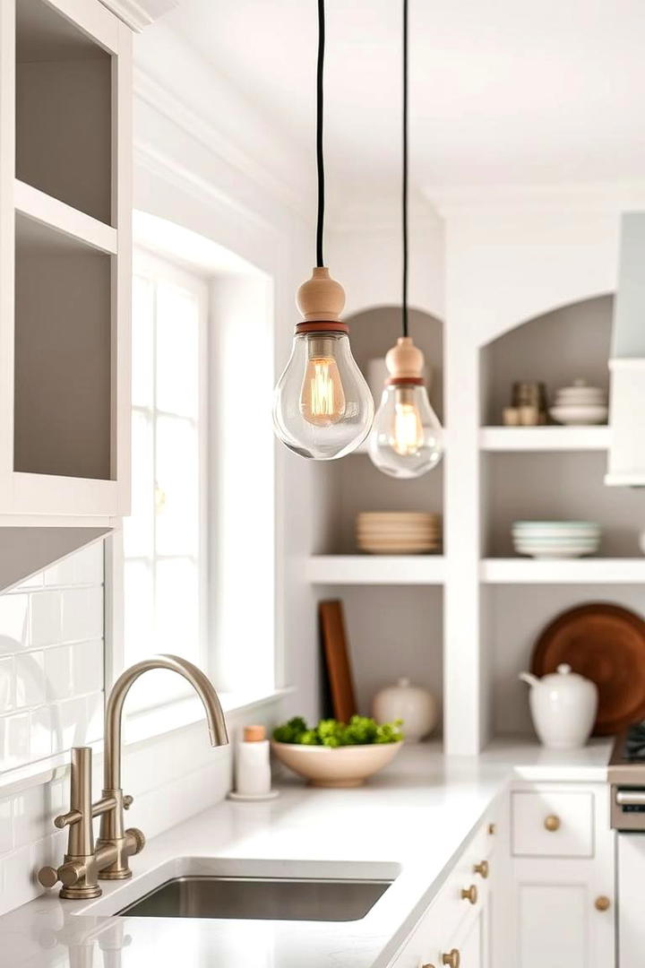 Artisanal White Fixtures - 30 Small White Kitchen Ideas