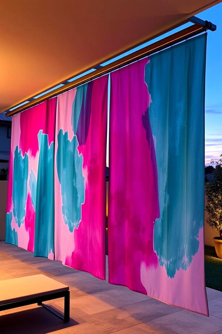 Artistic Abstract Designs - 30 Patio Curtain Ideas