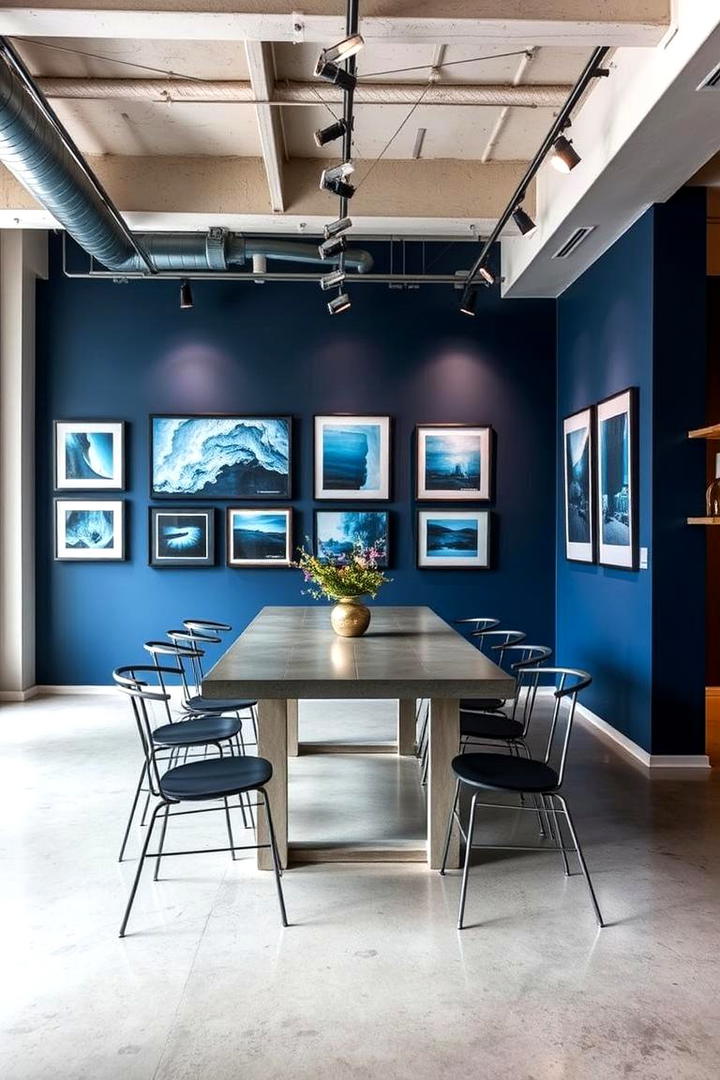 Artistic Blue Gallery - 21 Blue Dining Room Ideas