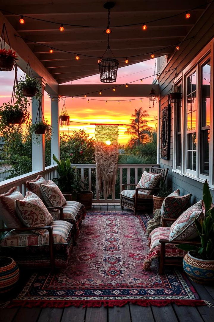 Artistic Bohemian Nook - 21 Covered Porch Ideas