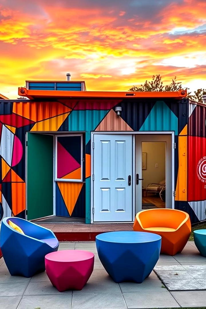 Artistic Container Home - 30 Container Home Ideas