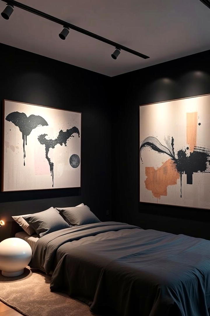 Artistic Expression - 30 Dark Bedroom Ideas