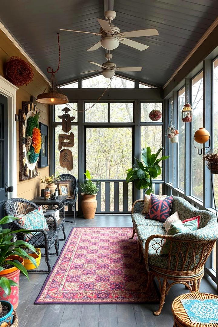 Artistic Expression Nook - 21 Screened-in Porch Ideas