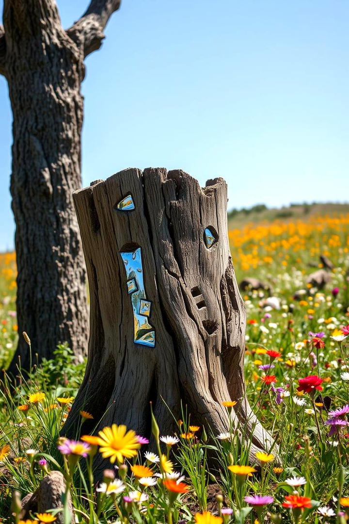 Artistic Garden Sculpture - 21 Tree Stump Decorating Ideas