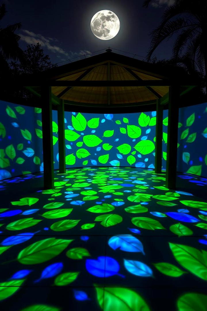 Artistic Light Projections - 30 Gazebo Lighting Ideas