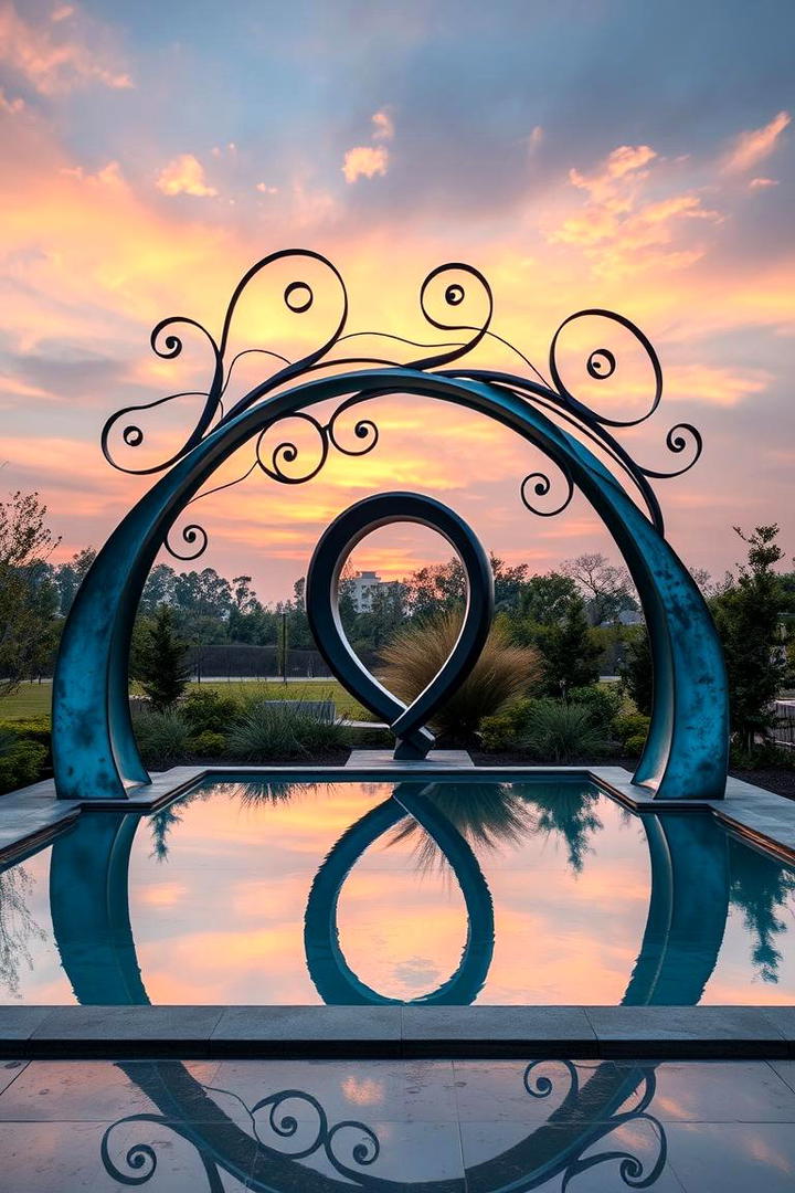 Artistic Metalwork Arch - 30 Garden Arch Ideas