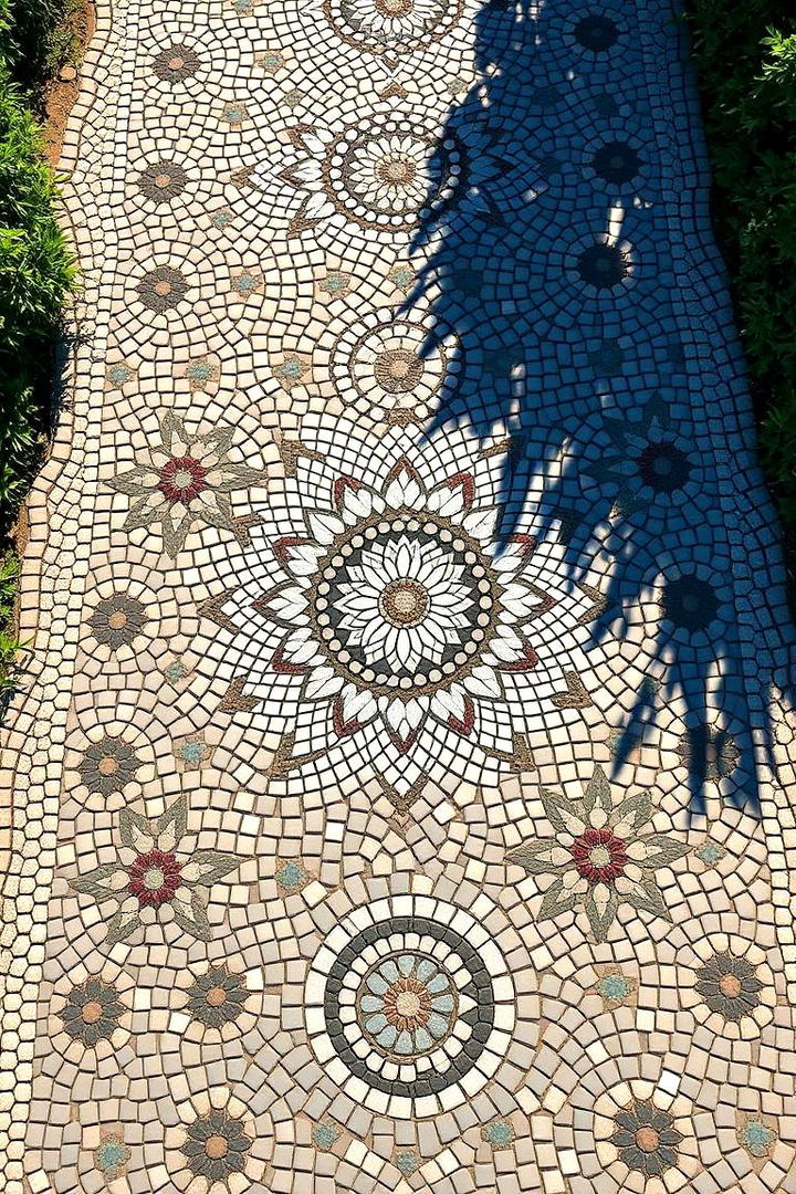 Artistic Mosaic Driveway - 30 driveway entrance ideas