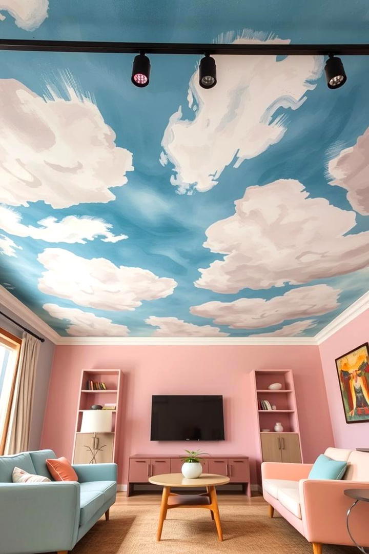 Artistic Mural Ceilings - 21 Living Room Ceiling Ideas