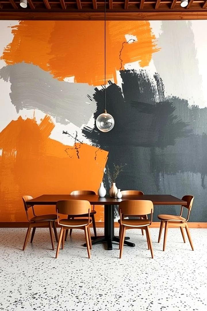 Artistic Mural Statements - 30 Dining Room Accent Wall Ideas