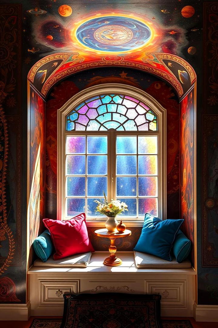 Artistic Mural Window Seat - 21 Window Seat Ideas