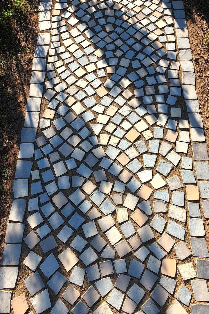 Artistic Stone Mosaic - 30 Stone Garden Ideas