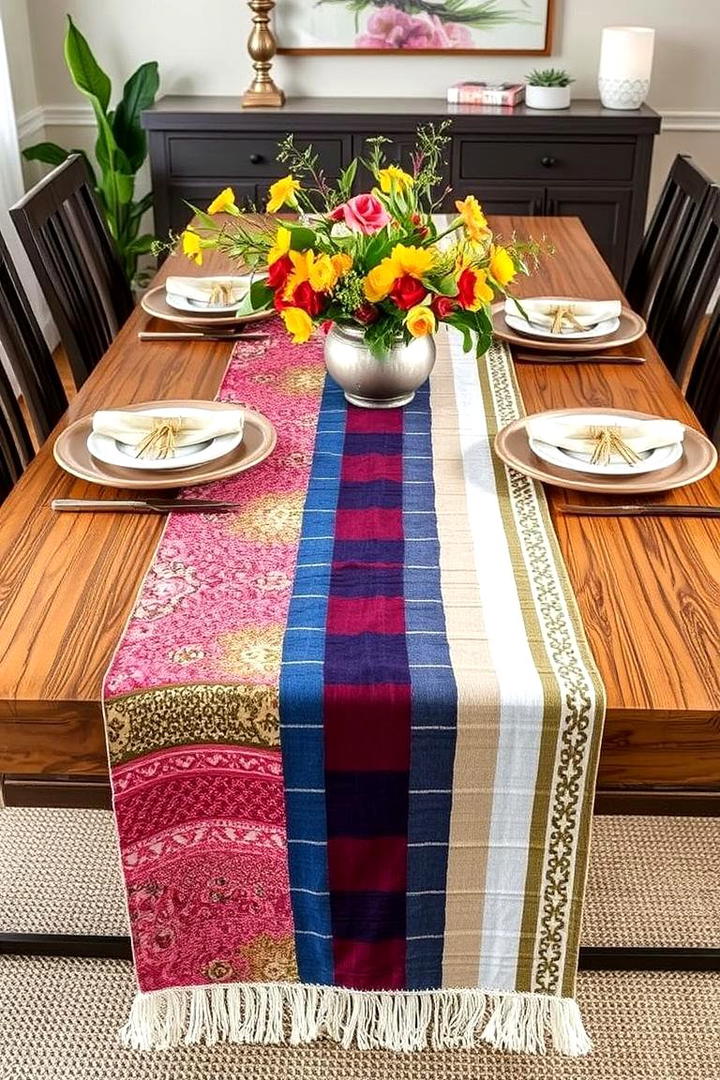 Artistic Table Runner Designs - 21 Dining Table Decor Ideas