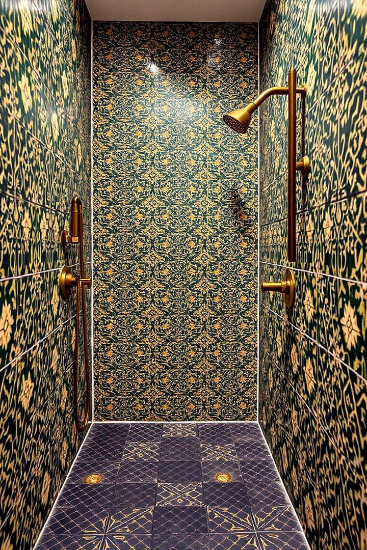 Artistic Tiled Expression - 30 Doorless Walk In Shower Ideas