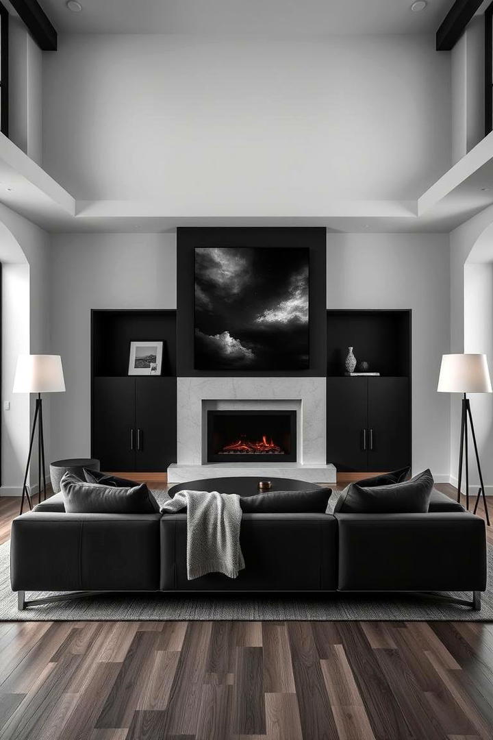 Artistic Understated Elegance - 21 dark grey couch living room ideas