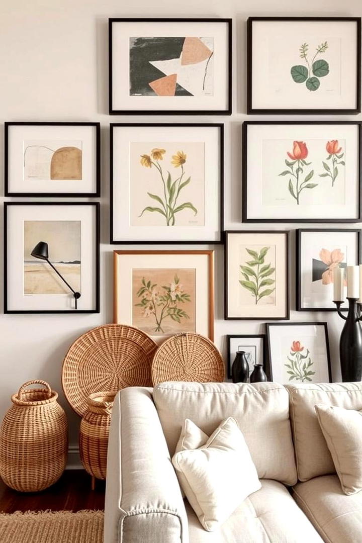 Artistic Wall Gallery - 30 House Decor Ideas