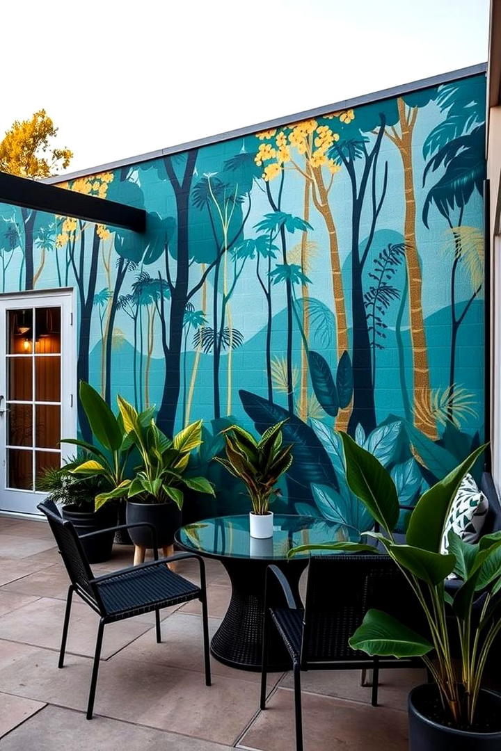 Artistic Wall Murals - 21 Patio Decor Ideas