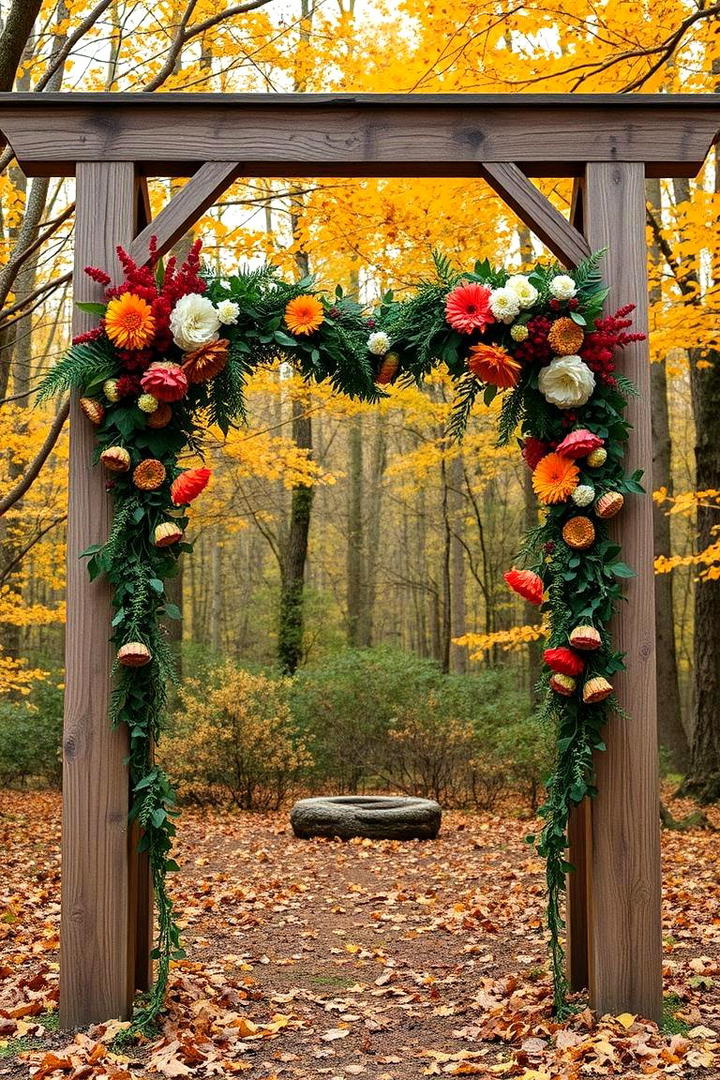 Autumn Floral Garlands - 21 Fall Wedding Décor Ideas