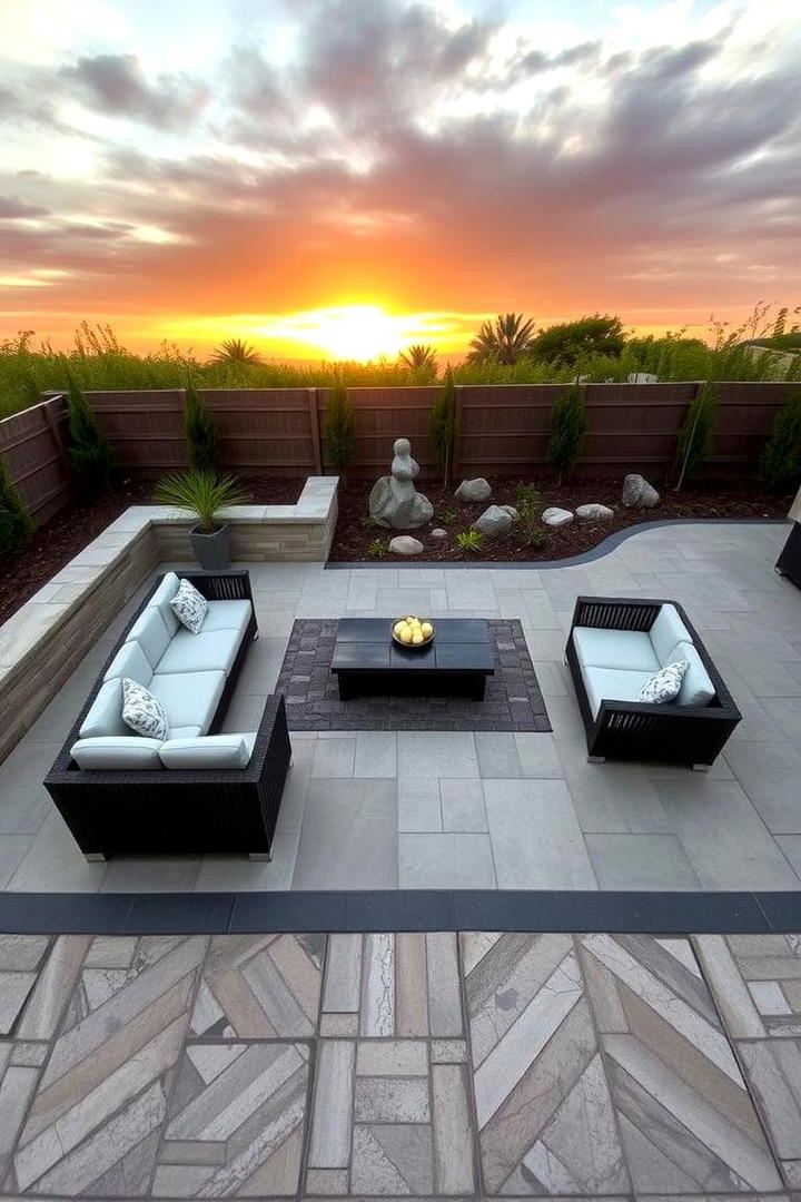 Balanced Design Harmony - 21 Stamped Concrete Patio Ideas