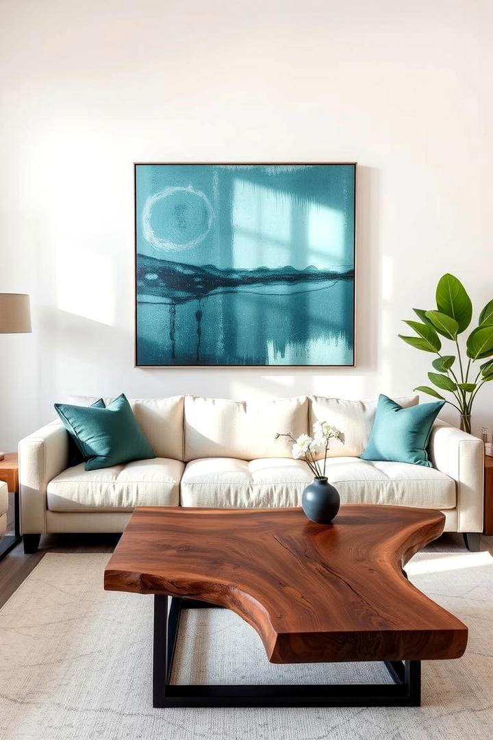 Balanced Teal Ambiance - 30 Teal Living Room Ideas