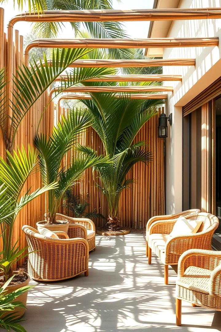 Bamboo Fencing for a Natural Oasis - 21 Patio Privacy Ideas