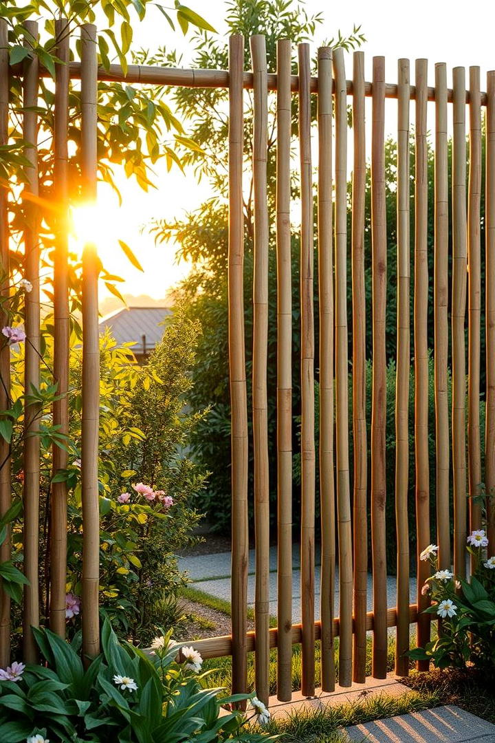 Bamboo Screen Divider - 30 Garden Divider Ideas