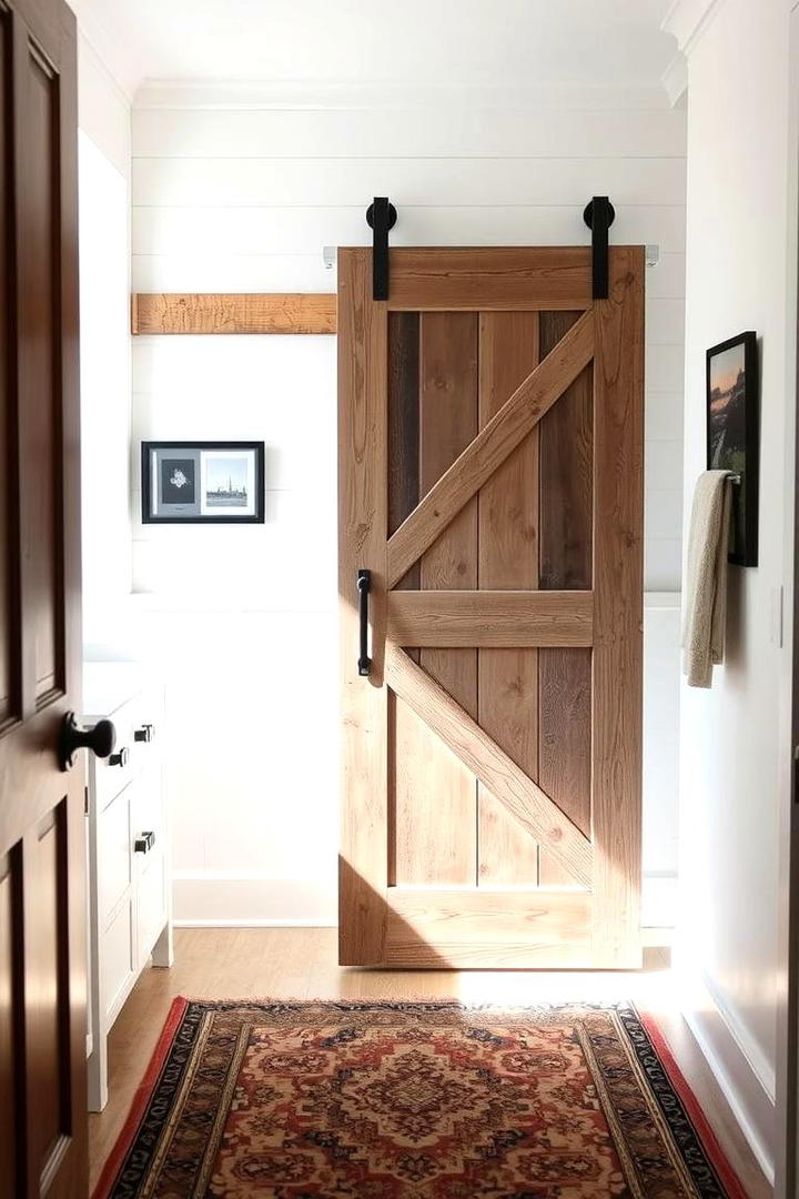 Barn Door Entry - 21 Country Bathroom Ideas