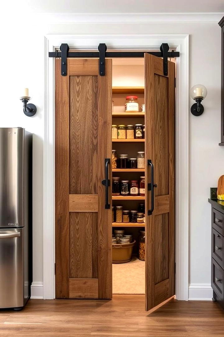 Barn Door Pantries - 21 Rustic Kitchen Ideas