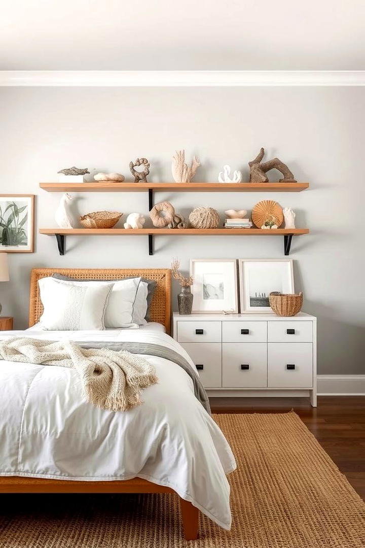 Beachcombers Treasure Display - 21 Beach Themed Bedroom Ideas