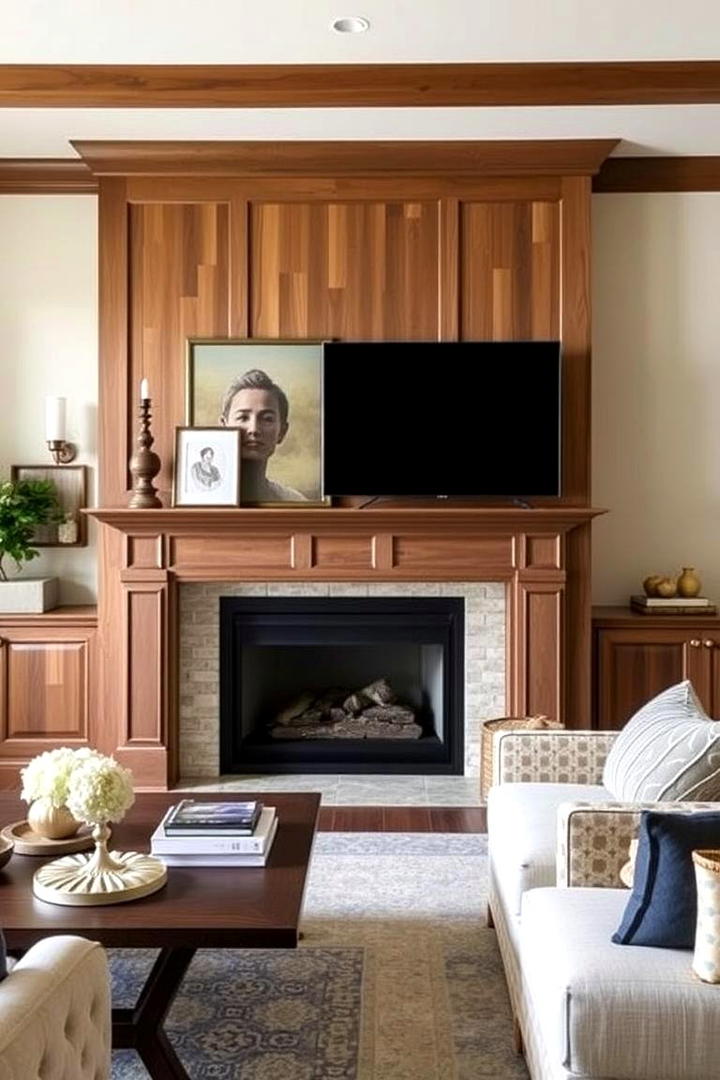 Before Classic Electric Fireplace with TV Accentuation - 30 Electric Fireplace Ideas With Tv Above