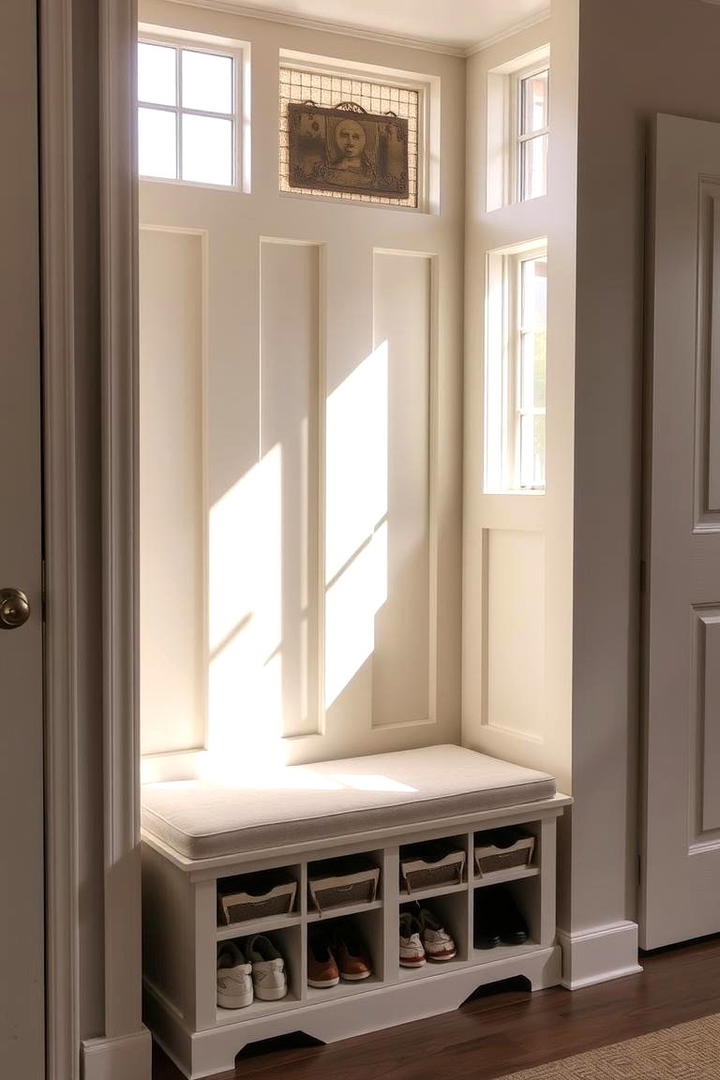 Bench with Shoe Organizer - 30 Mudroom Bench Ideas