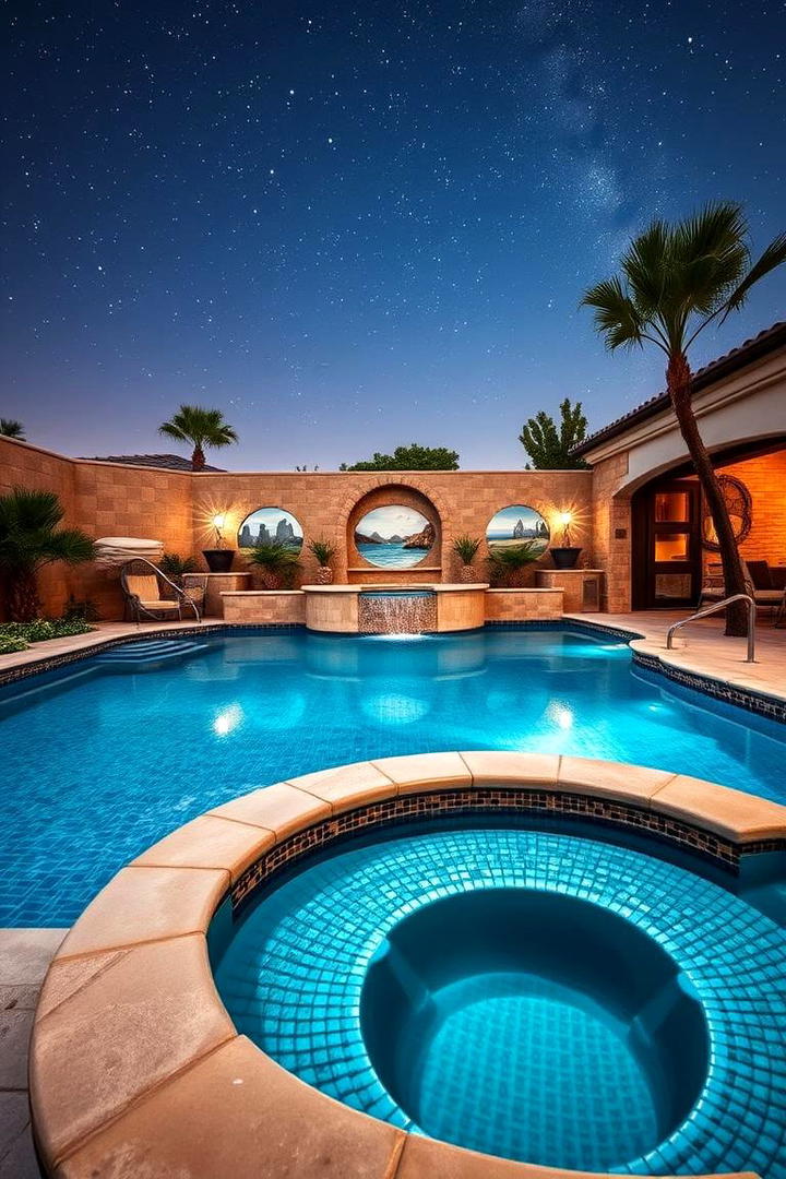 Bespoke Water Retreat - 30 Rectangle Pool With Hot Tub
