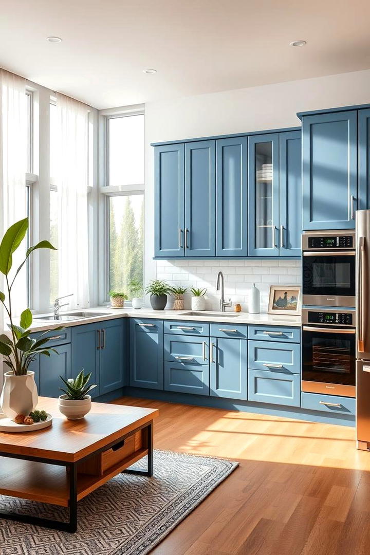 Blue Cabinetry Elegance - 21 Blue Kitchen Ideas